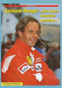 Gerhard Berger  Österreich  Formel 1  Auto Motorsport  Autogramm Bild original signiert 
