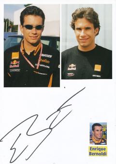 Enrique Bernoldi  Formel 1  Auto Motorsport  Autogramm Karte  original signiert 