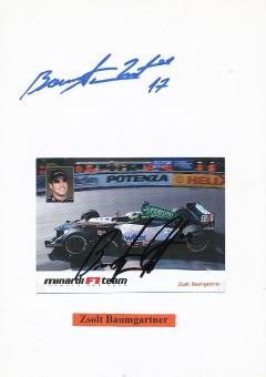 2  x  Zsolt Baumgartner  Ungarn Formel 1  Auto Motorsport  Autogrammkarte + Blankokarte  original signiert 