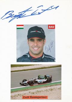 Zsolt Baumgartner  Ungarn  Formel 1  Auto Motorsport  Autogramm Karte  original signiert 