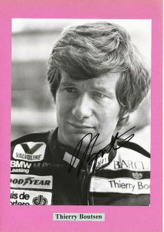 Thierry Boutsen  Formel 1  Auto Motorsport  Autogramm Foto  original signiert 
