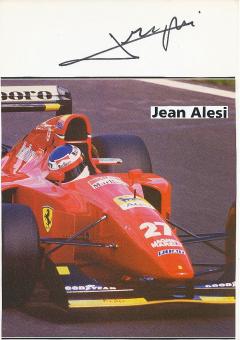 Jean Alesi  Frankreich  Formel 1  Auto Motorsport  Autogramm Karte  original signiert 