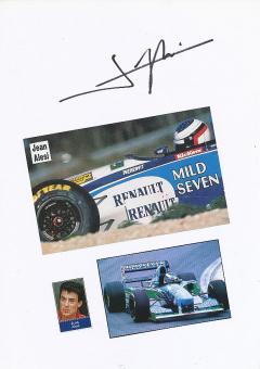 Jean Alesi  Frankreich  Formel 1  Auto Motorsport  Autogramm Karte  original signiert 