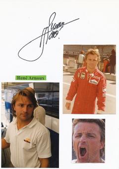 Rene Arnoux  Frankreich  Formel 1  Auto Motorsport  Autogramm Karte  original signiert 