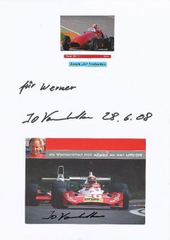 2  x  Jo Vonlanthen  Schweiz  Formel 1  Auto Motorsport  Autogrammkarte + Blankokarte  original signiert 