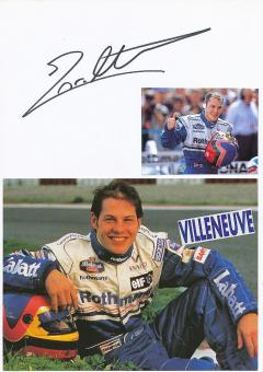 Jacques Villeneuve  Kanada Weltmeister  Formel 1  Auto Motorsport  Autogramm Karte  original signiert 