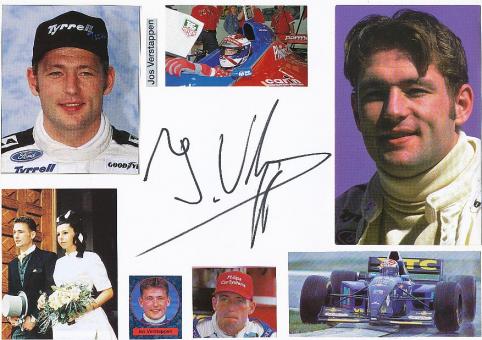 Jos Verstappen  NL  Formel 1  Auto Motorsport  Autogramm Karte  original signiert 