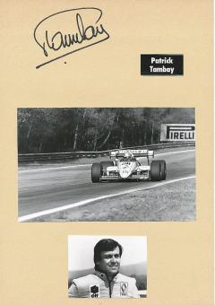 Patrick Tambay  Formel 1  Auto Motorsport  Autogramm Karte  original signiert 