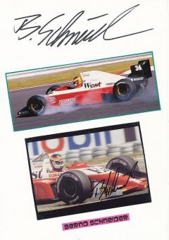 2  x  Bernd Schneider  Formel 1  Auto Motorsport  Autogramm Foto + Karte  original signiert 