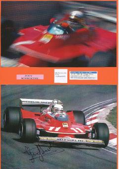 Jody Scheckter  Ferrari  Formel 1  Auto Motorsport  Autogrammkarte  original signiert 