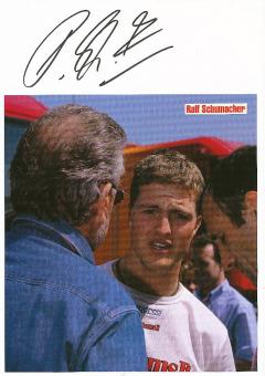 Ralf Schumacher  Formel 1  Auto Motorsport  Autogramm Karte  original signiert 