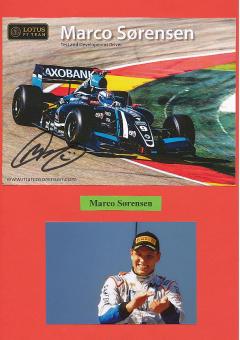 Marco Sørensen  Formel 1  Auto Motorsport  Autogrammkarte  original signiert 