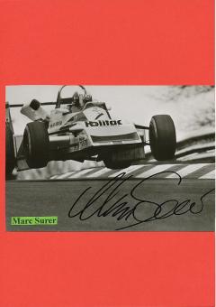 Marc Surer  Schweiz  Formel 1  Auto Motorsport  Autogramm Foto  original signiert 