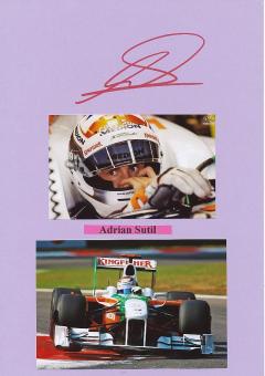 Adrian Sutil  Formel 1  Auto Motorsport  Autogramm Karte  original signiert 