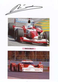 Mika Salo  Formel 1  Auto Motorsport  Autogramm Karte  original signiert 
