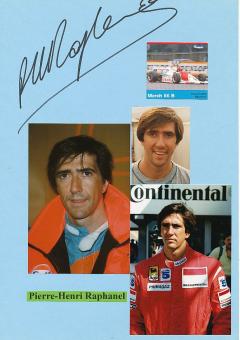 Pierre Henri Raphanel  Formel 1  Auto Motorsport  Autogramm Karte  original signiert 