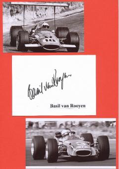 Basil van Rooyen  Formel 1  Auto Motorsport  Autogramm Karte  original signiert 