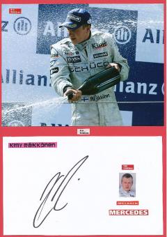 Kimi Räikkönen  Weltmeister  Formel 1  Auto Motorsport  Autogramm Karte  original signiert 
