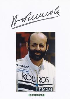 Henri Pescarolo  Formel 1  Auto Motorsport  Autogramm Karte  original signiert 