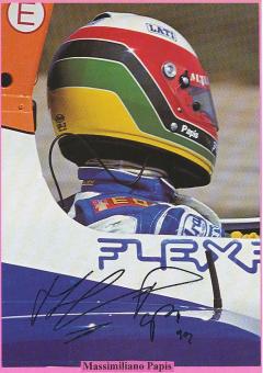 Massimiliano Papis  Formel 1  Auto Motorsport  Autogramm Bild original signiert 