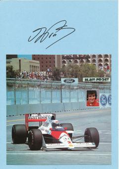 Alain Prost  Frankreich  Formel 1  Auto Motorsport  Autogramm Karte  original signiert 