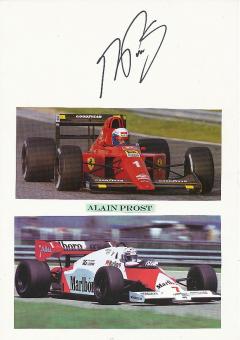 Alain Prost  Frankreich  Formel 1  Auto Motorsport  Autogramm Karte  original signiert 