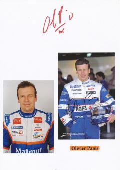 2  x  Olivier Panis  Frankreich  Formel 1  Auto Motorsport  Autogrammkarte + Blankokarte  original signiert 
