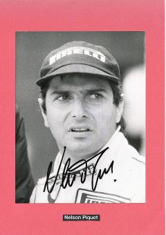 Nelson Piquet  Brasilien  Formel 1  Auto Motorsport  Autogramm Foto  original signiert 