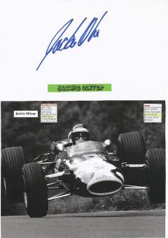 Jackie Oliver  Formel 1  Auto Motorsport  Autogramm Karte  original signiert 