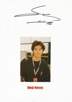 Shinji Nakano  Japan  Formel 1  Auto Motorsport  Autogramm Karte  original signiert 