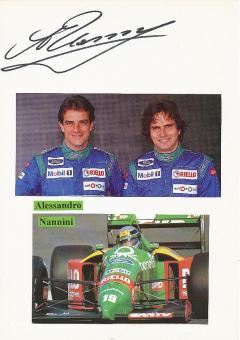 Alessandro Nannini  Italien  Formel 1  Auto Motorsport  Autogramm Karte  original signiert 