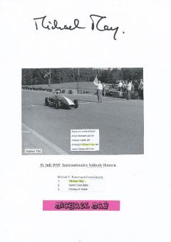 Michael May  Formel 1  Auto Motorsport  Autogramm Karte  original signiert 
