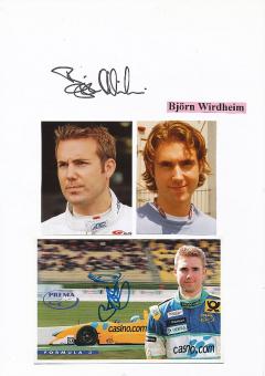 2  x  Björn Wiedheim  SWE  Formel 1  Auto Motorsport  Autogrammkarte + Blankokarte  original signiert 