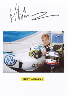 Marco Wittmann  VW  Auto Motorsport  Autogramm Karte  original signiert 