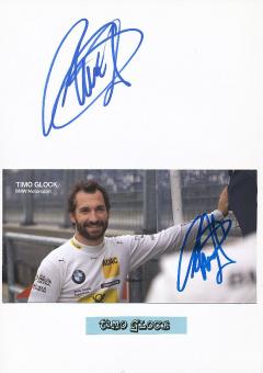 2  x  Timo Glock  Formel 1  Auto Motorsport  Autogrammkarte + Blankokarte  original signiert 