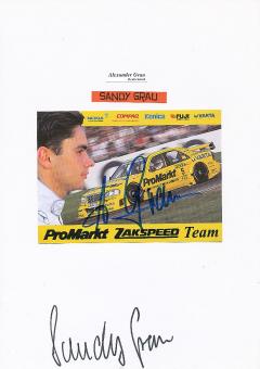 2  x  Sandy Grau  Mercedes  Auto Motorsport  Autogrammkarte + Karte  original signiert 