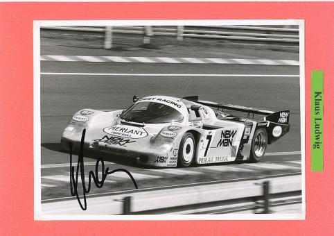 Klaus Ludwig  Auto Motorsport  Autogramm Foto  original signiert 