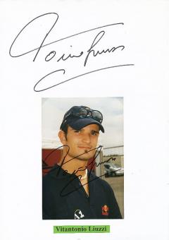 2  x  Vitantonio Liuzzi  Formel 1  Auto Motorsport  Autogramm Foto + Karte  original signiert 