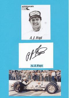 A.J.Foyt  USA  Formel 1  Auto Motorsport  Autogramm Karte  original signiert 