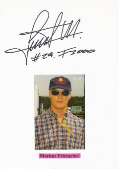 Markus Friesacher   Auto Motorsport  Autogramm Karte  original signiert 