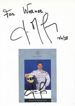 2  x Jean Marc Gounon  Mercedes  Auto Motorsport  Autogrammkarte + Karte  original signiert 