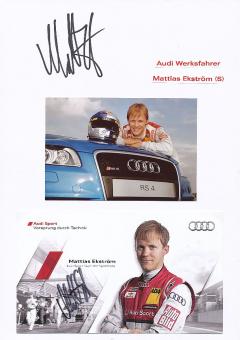 2  x Mattias Ekström  Audi  Auto Motorsport  Autogrammkarte + Karte  original signiert 