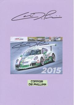 2  x Connor De Phillipi  Porsche  Auto Motorsport  Autogrammkarte + Karte  original signiert 