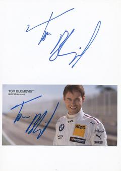 2  x  Tom Blomqvist  BMW  Auto Motorsport  Autogrammkarte + Karte  original signiert 