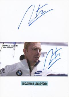 2  x  Maxime Martin  BMW  Auto Motorsport  Autogrammkarte + Karte  original signiert 