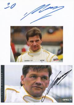 2  x  Peter Mamerow  Opel  Auto Motorsport  Autogrammkarte + Karte  original signiert 