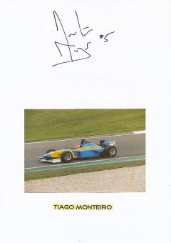 Tiago Monteiro  Formel 1  Auto Motorsport  Autogramm Karte  original signiert 