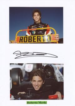 Roberto Merhi  Spanien  Formel 1  Auto Motorsport  Autogramm Karte  original signiert 