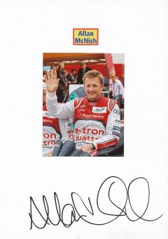 Allan McNish  Audi  Auto Motorsport  Autogramm Karte  original signiert 