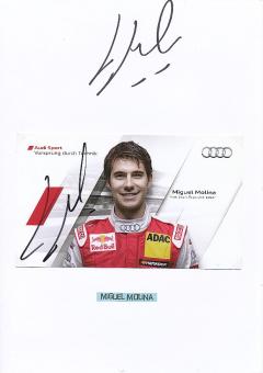 2  x  Miguel Molina  Audi  Auto Motorsport  Autogrammkarte + Karte  original signiert 